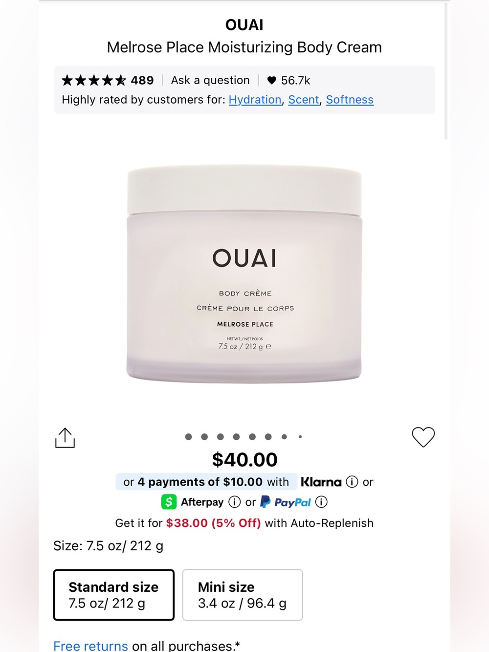 OUAI Melrose Place Moisturizing Body Cream — Soft Pink